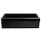 Alfi Brand 36" Black Gloss Reversible Smooth / Fluted Sgl Bowl Fireclay Farm Sink AB3618HS-BG - alternate 4